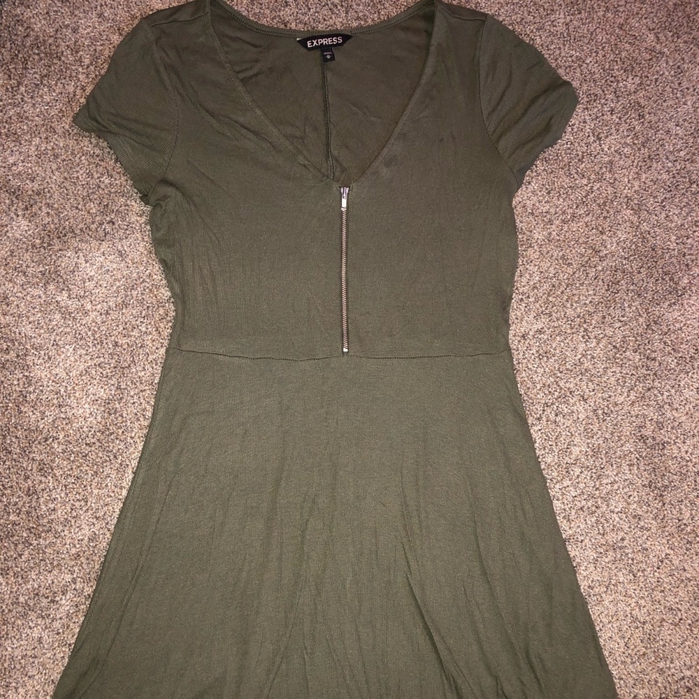 Olive green Express dress
